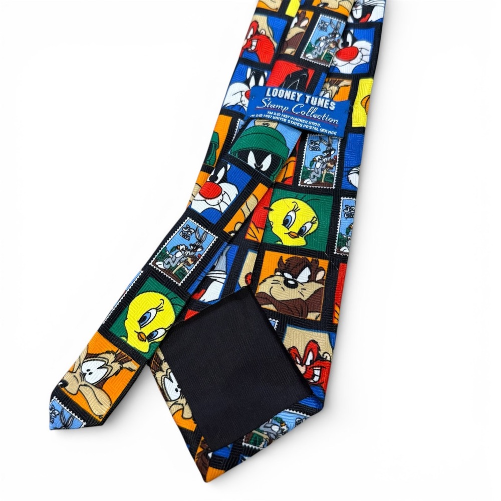 Looney Tunes‎ Vintage 90's Stamp Collection Characters Tie